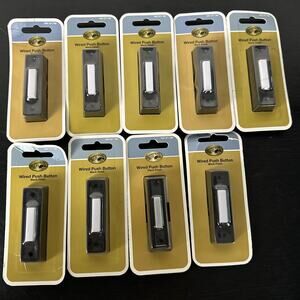 Hampton Bay Wired Door Bell Push Button, Black HB-667-90 9 PK